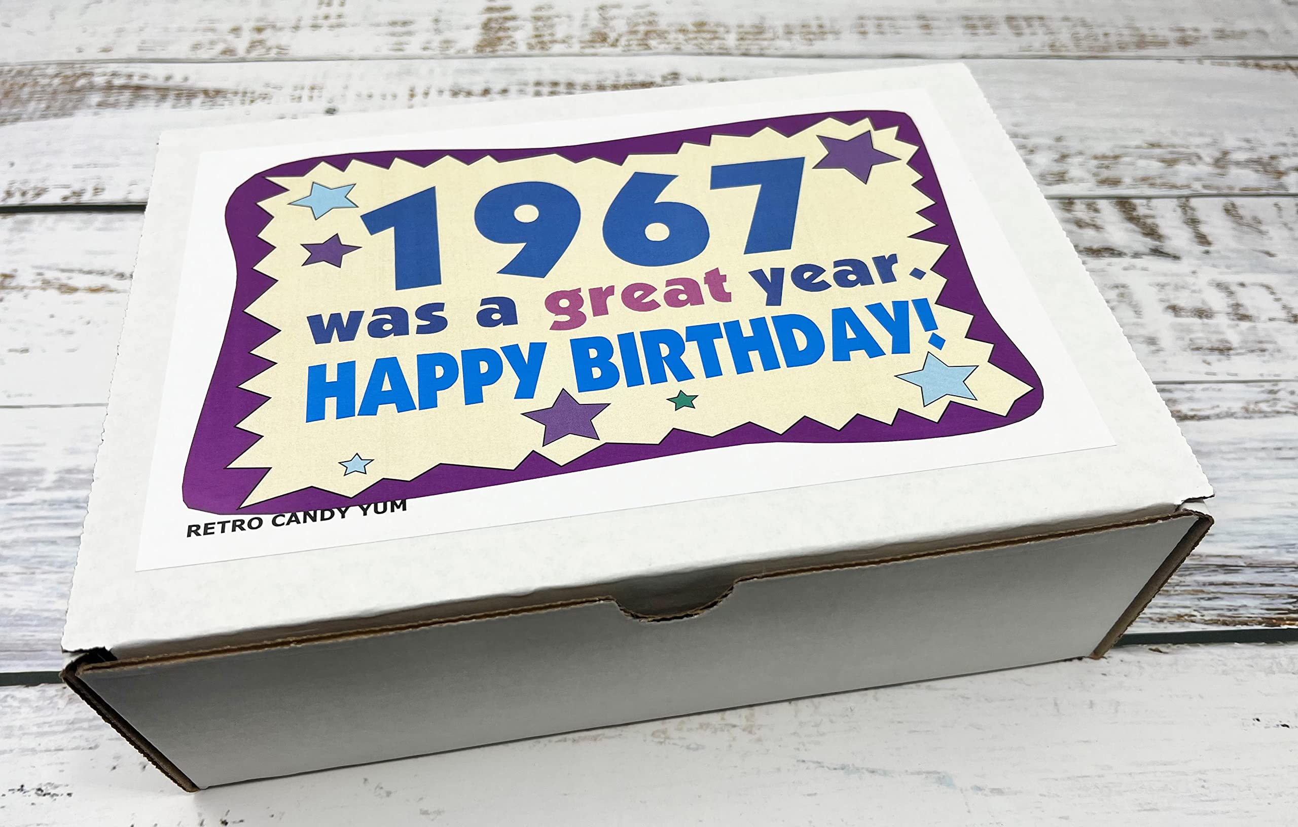 Amazon.com : 1967 Birthday Gift Box | Retro Candy Variety Pack for